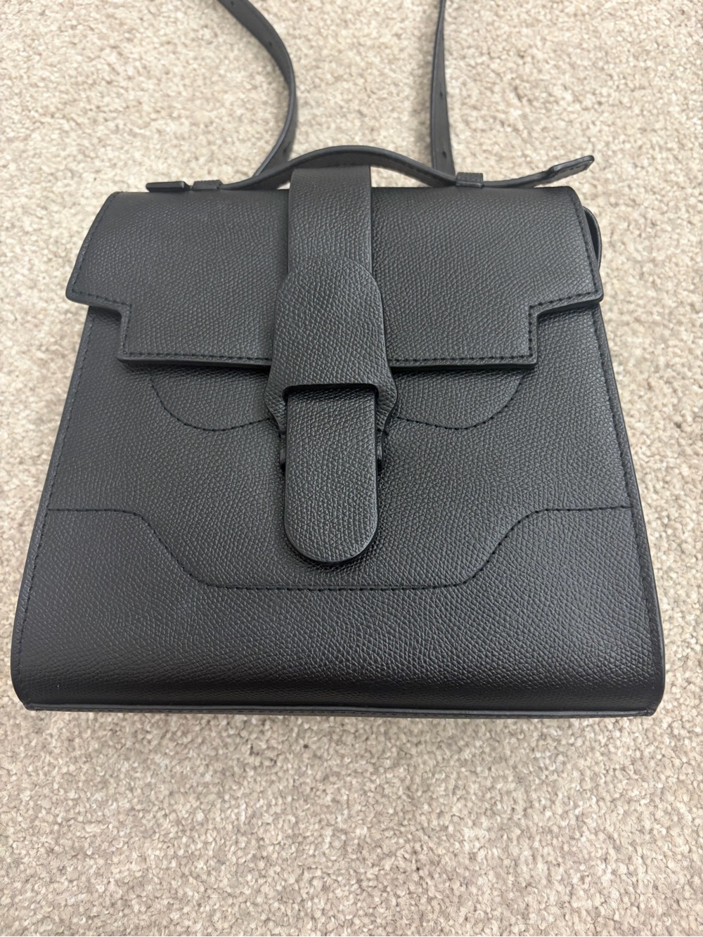 Senreve maestro Structured Black Crossbody Bag with Top Handle - Picture 2 of 8